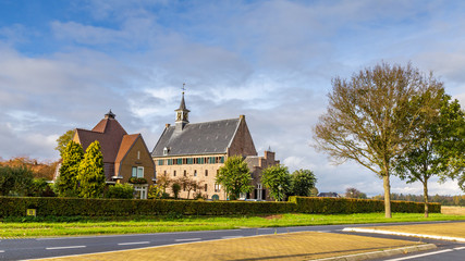 Fototapeta na wymiar Church and former centre of Modern Devotion movement and Monastery brewery in Windesheim, OVerijssel in the Netherlands