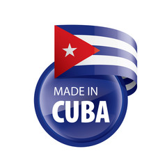 Cuba flag, vector illustration on a white background