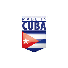 Cuba flag, vector illustration on a white background