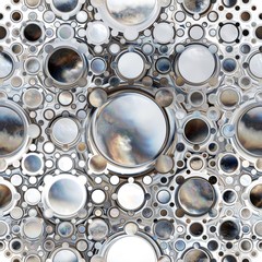Reflective silver seamless texture background pattern