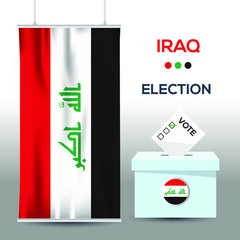 Iraq election background vector work ,Flat design, Vector illustration.