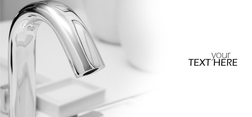 Water tap with the copy space