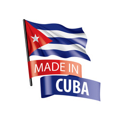 Cuba flag, vector illustration on a white background