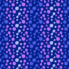 Abstract repeating drops. Vector spotty seamless pattern.