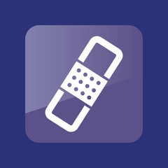 Band aid flat icon. Plaster sign. Bandage symbol