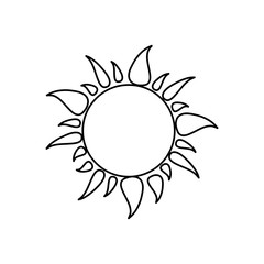 Fototapeta premium radiant sun on white background