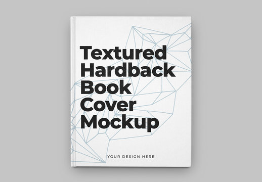 Textured Hardback Book Cover Mockup