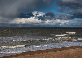 Wavy Baltic sea.