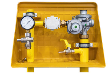 modern closet regulatory item with two reducers gas for efficient and safe use of natural gas
