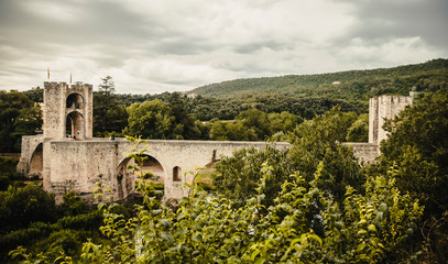 Obraz premium Besalu medieval village in Girona, Spain