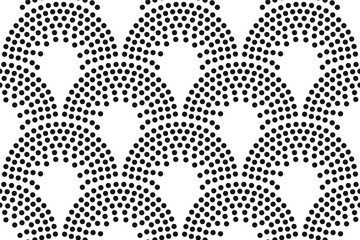 Modern seamless pattern, scales  abstract texture with japan wave, textile print, seamless web page fill, vector illustration. © Vtaurus