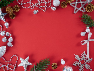 Festive New Year on red background