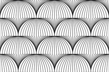 Modern seamless pattern, scales  abstract texture with japan wave, textile print, seamless web page fill, vector illustration. © Vtaurus