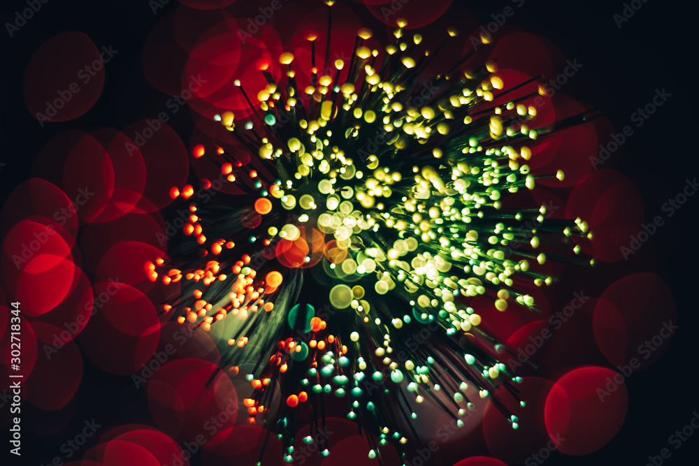 Aufkleber beautiful abstract optical light bokeh on a glow background.