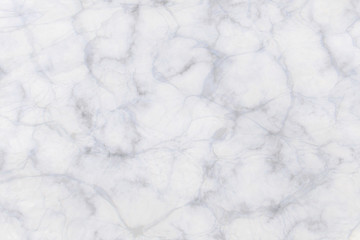 White marble background with gray shadow.Stone texture.Long panoramic format.