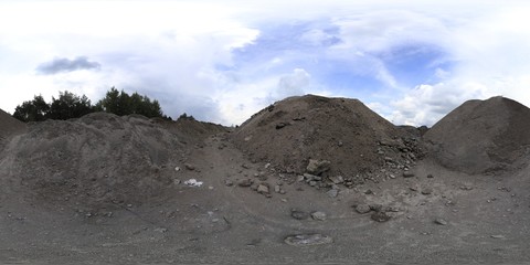 Debris from coal mine HDRI Panorama