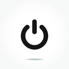 Power button icon design isolated on white background. Vector illustration