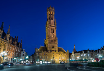 Fototapeta premium Brugges tower at night