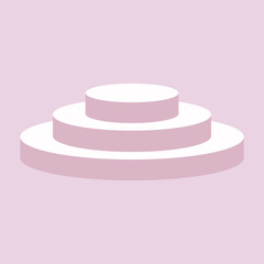 Podium. Objects isolated on white background.