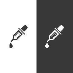 Dropper pipette icon. Pharmacy and laboratory vector illustration
