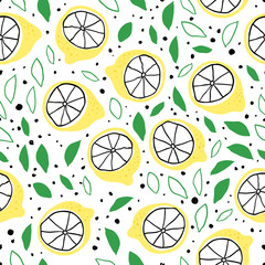 Vector seamless pattern with geometric brush strokes elements. Memphis geometric outline trendy modern style. 