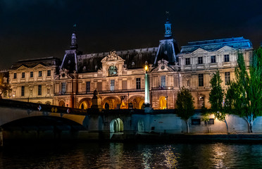 Hotel de ville de Paris la nuit