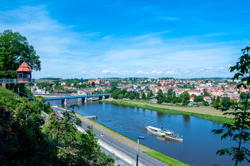 Fototapeta na wymiar Elbe, Elbtal Meißen - Dresden, Sacshen