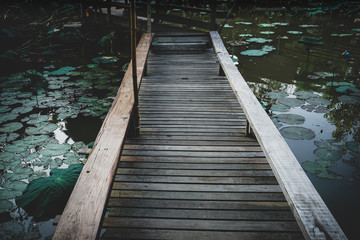 Fototapeta premium Wooden pier on the lake