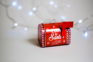 santa claus mailbox christmas decoration