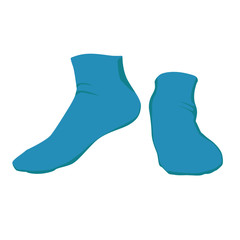 Socks blue realistic vector illustration isolated