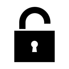 Unlock Vector illustration. Quality design element Glyph Style. Editable stroke.