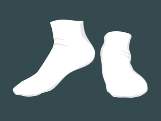 Socks white realistic vector illustration isolated