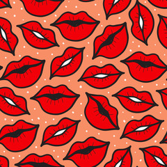 Vector seamless pattern with geometric brush strokes elements. Memphis geometric outline trendy modern style. 