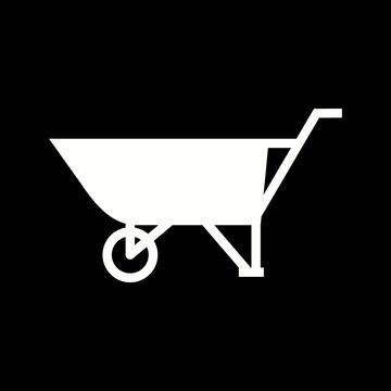 Beautiful Wheelbarrow Glyph Vector Icon