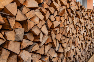 no ecological type of fuel fire wood perspective soft focus rural background material 