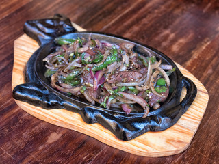 Chinese cuisine. Beef with spices