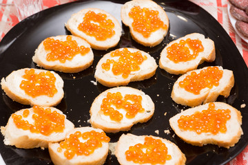 delicious fresh dishes are exhibited