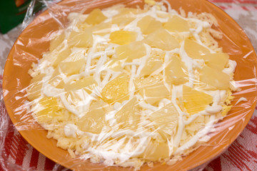 delicious fresh dishes are exhibited