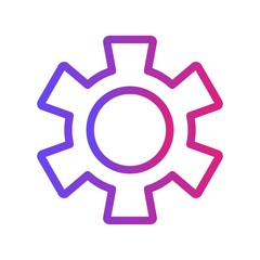 Gradient Configure Icon With White Background