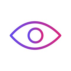 Gradient Eye Icon With White Background