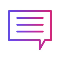 Obraz premium Gradient Message Icon With White Background