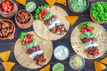 Tacos with fillings