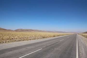 Fototapeta na wymiar On the road in Argentina