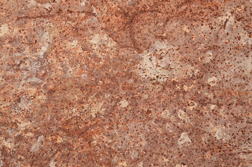 Cement on rusty metal for background