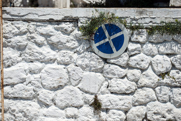 sign on the wall greece