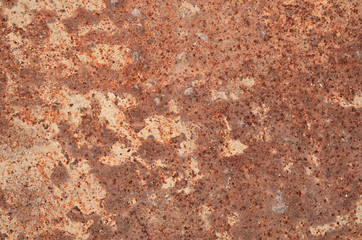 Cement on rusty metal for background
