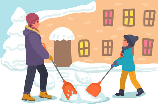 Shoveling Snow Cartoon Images – Browse 3,466 Stock Photos, Vectors, and  Video | Adobe Stock