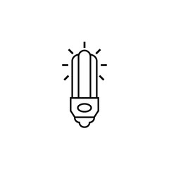 halogen bulb idea icon line style