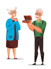 Festive congratulation flat vector illustration