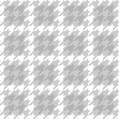 Houndstooth Vector Seamless Pattern. Gray White Tartan geometric Background